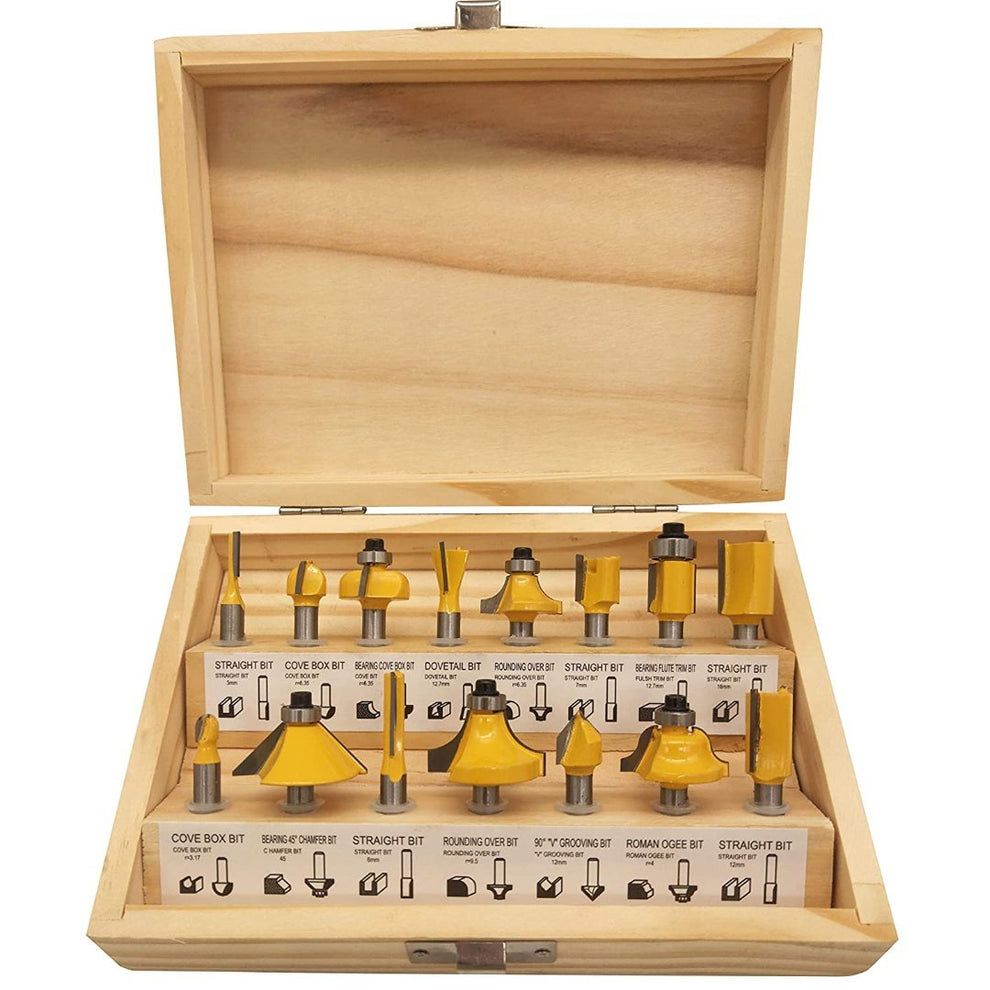 PROMASTERTOOL™ 15 Piece Router Bit Set