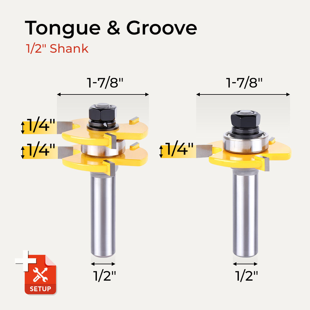PROMASTERTOOL™ Tongue & Groove Router Bit