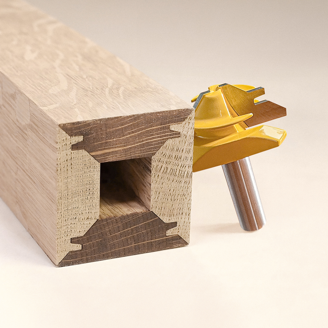 PROMASTERTOOL™ 45° Lock Miter Router Bit - 1/4" Shank