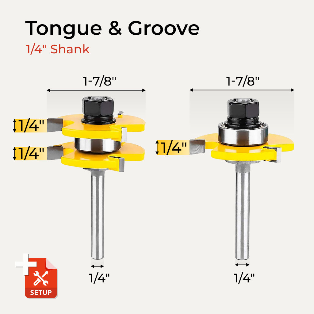 PROMASTERTOOL™ Tongue & Groove Router Bit