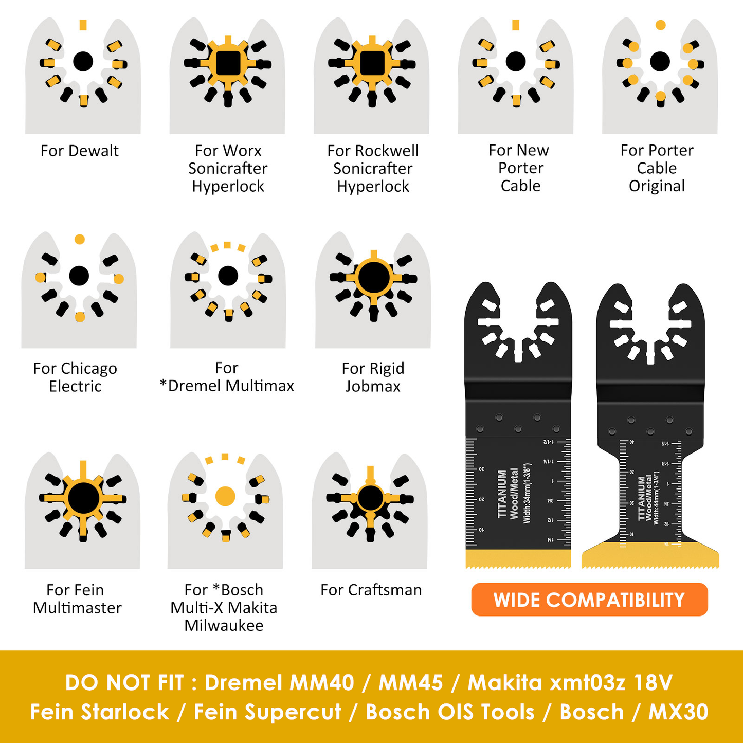 PROMASTERTOOL™ Titanium Oscillating Saw Blades Kits