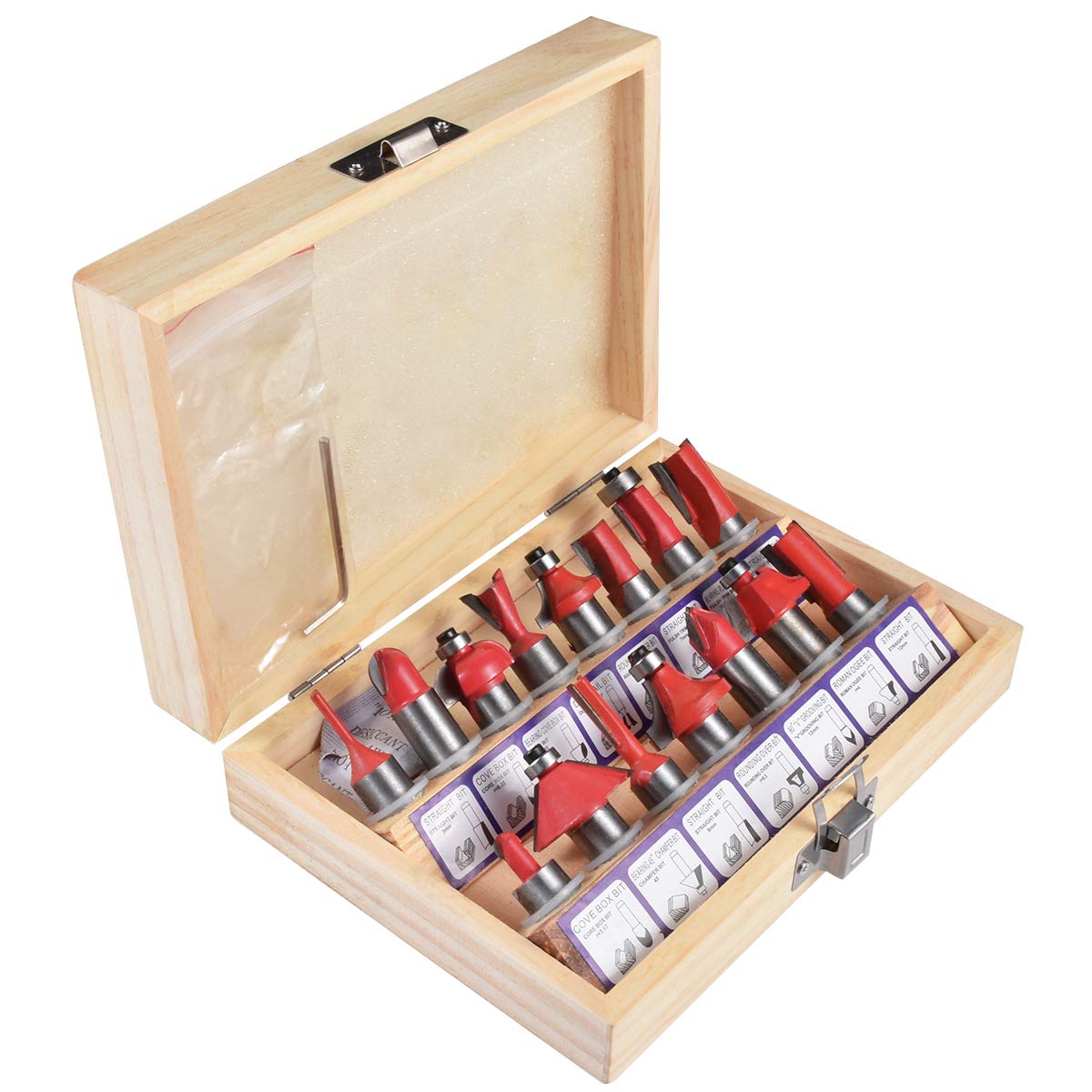 PROMASTERTOOL™ 15 Piece Router Bit Set