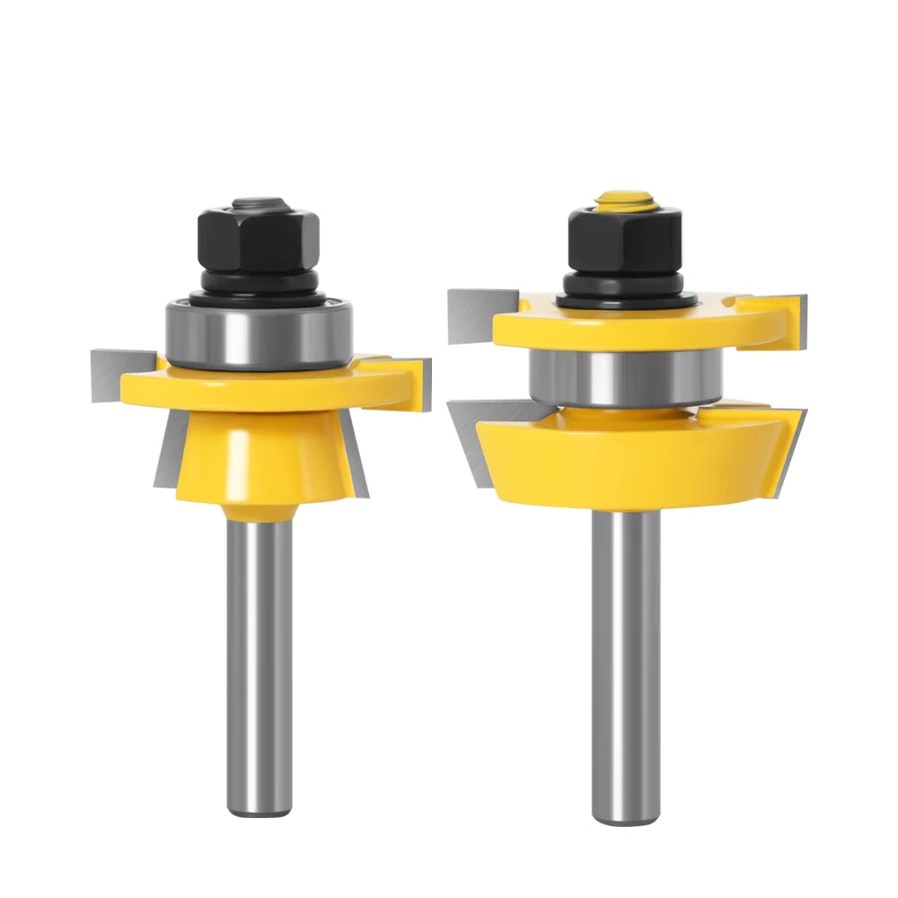 PROMASTERTOOL™ Rail & Stile Router Bit - Shaker - 2 Piece Set - 1/2" Shank