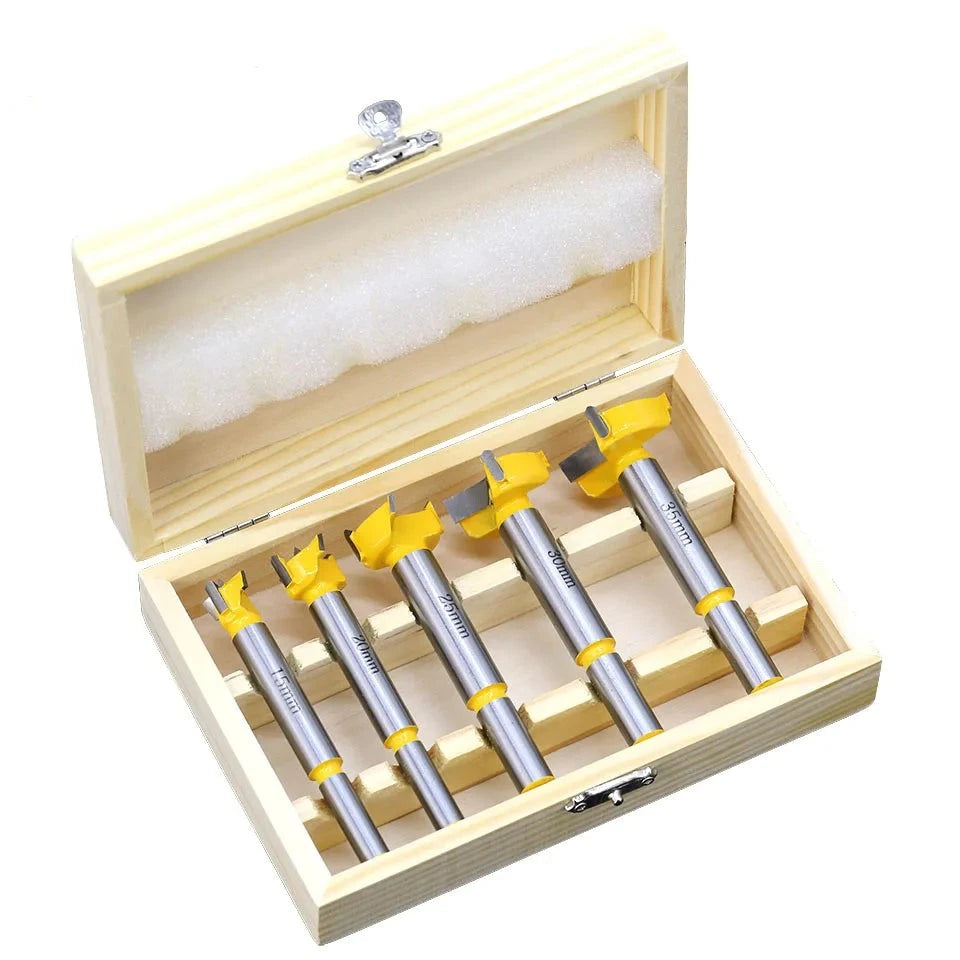 PROMASTERTOOL™ 5 Piece Forstner Drill Bit Set