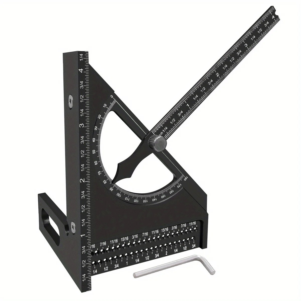 PROMASTERTOOL™ 180° Adjustable Carpenter’s Square – Aluminum Angle & Layout Guide