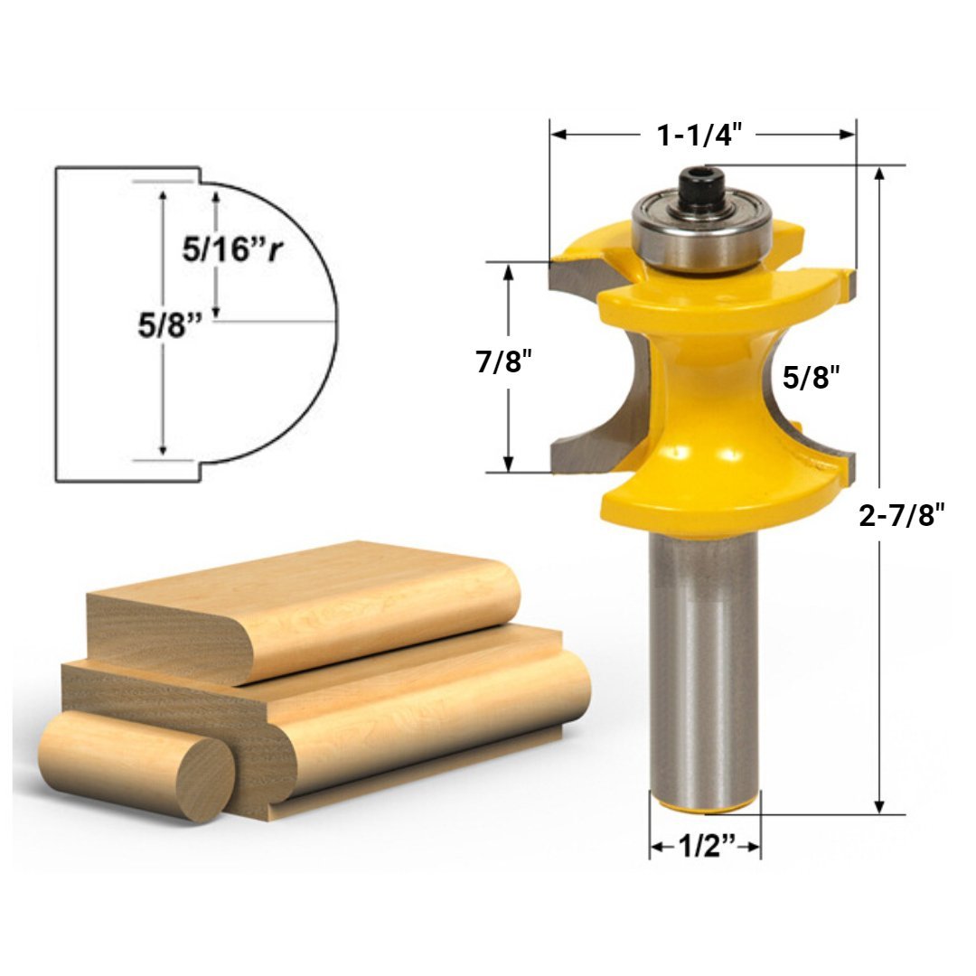 PROMASTERTOOL™ Bullnose Router Bits - 1/2" Shank