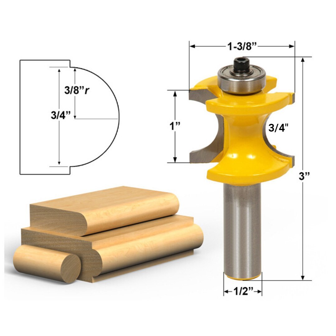PROMASTERTOOL™ Bullnose Router Bits - 1/2" Shank