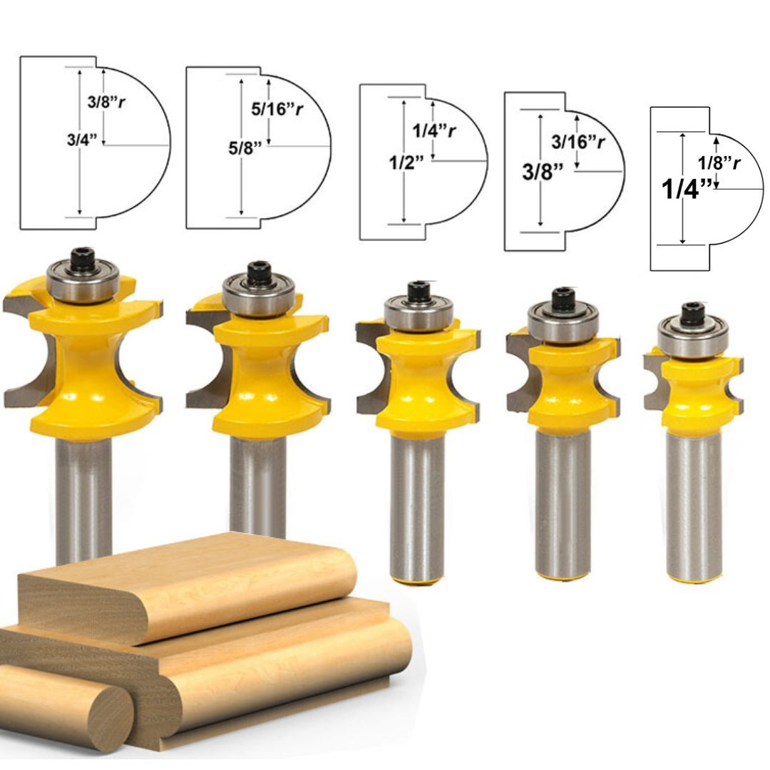 PROMASTERTOOL™ Bullnose Router Bits - 1/2" Shank