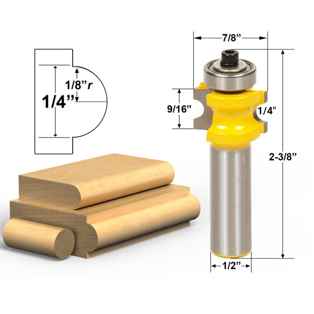 PROMASTERTOOL™ Bullnose Router Bits - 1/2" Shank