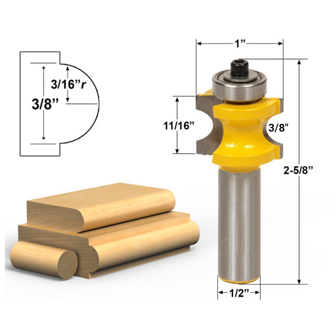 PROMASTERTOOL™ Bullnose Router Bits - 1/2" Shank