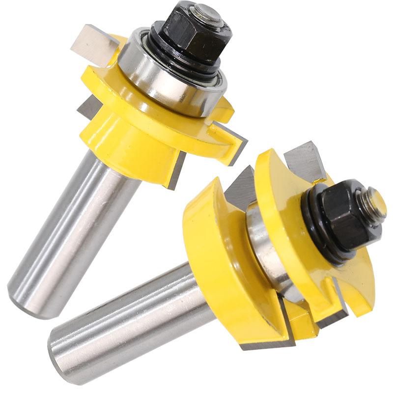 PROMASTERTOOL™ Rail & Stile Router Bit - Shaker - 2 Piece Set - 1/2" Shank