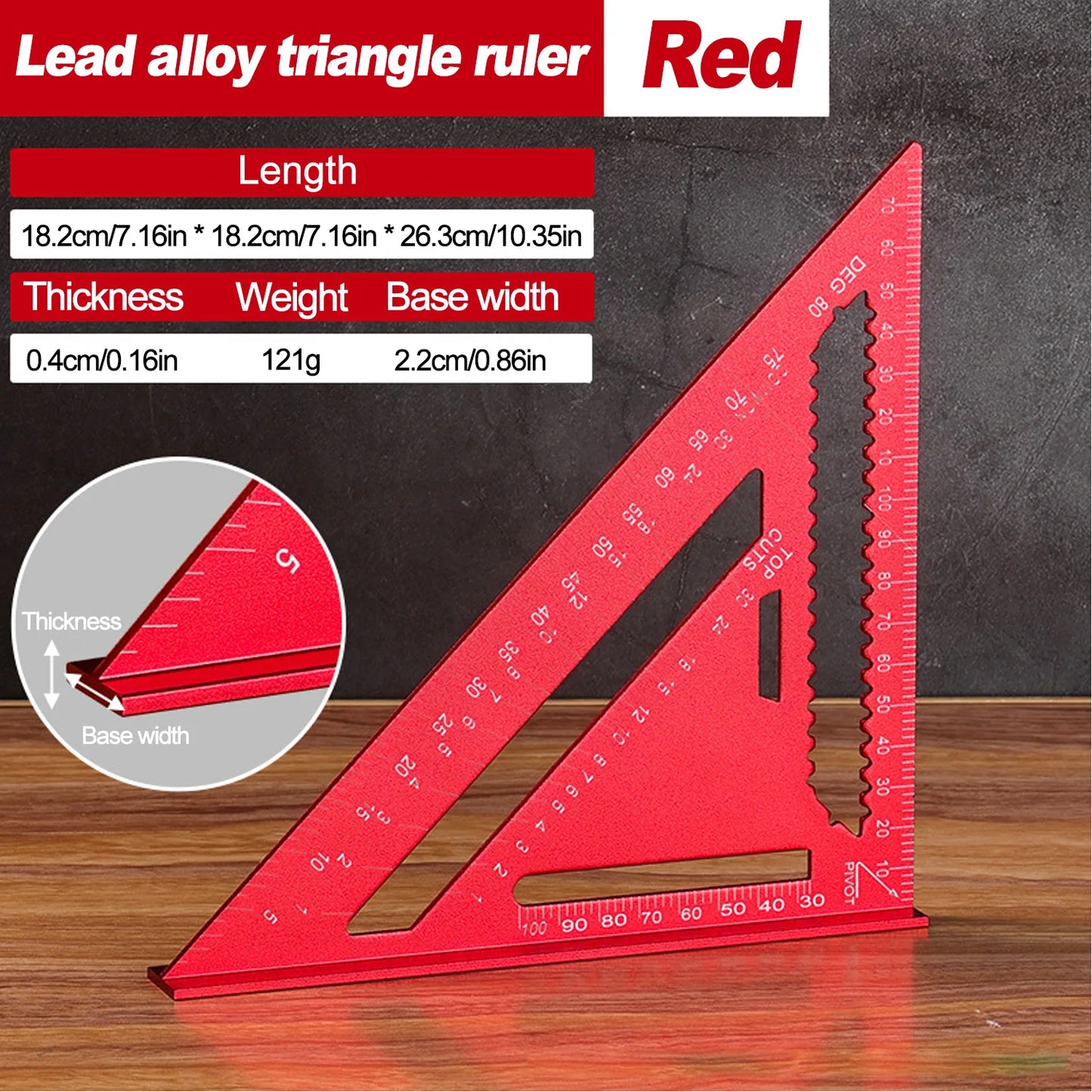 PROMASTERTOOL™ Precision Triangle Ruler – Aluminum Alloy Angle & Layout Gauge