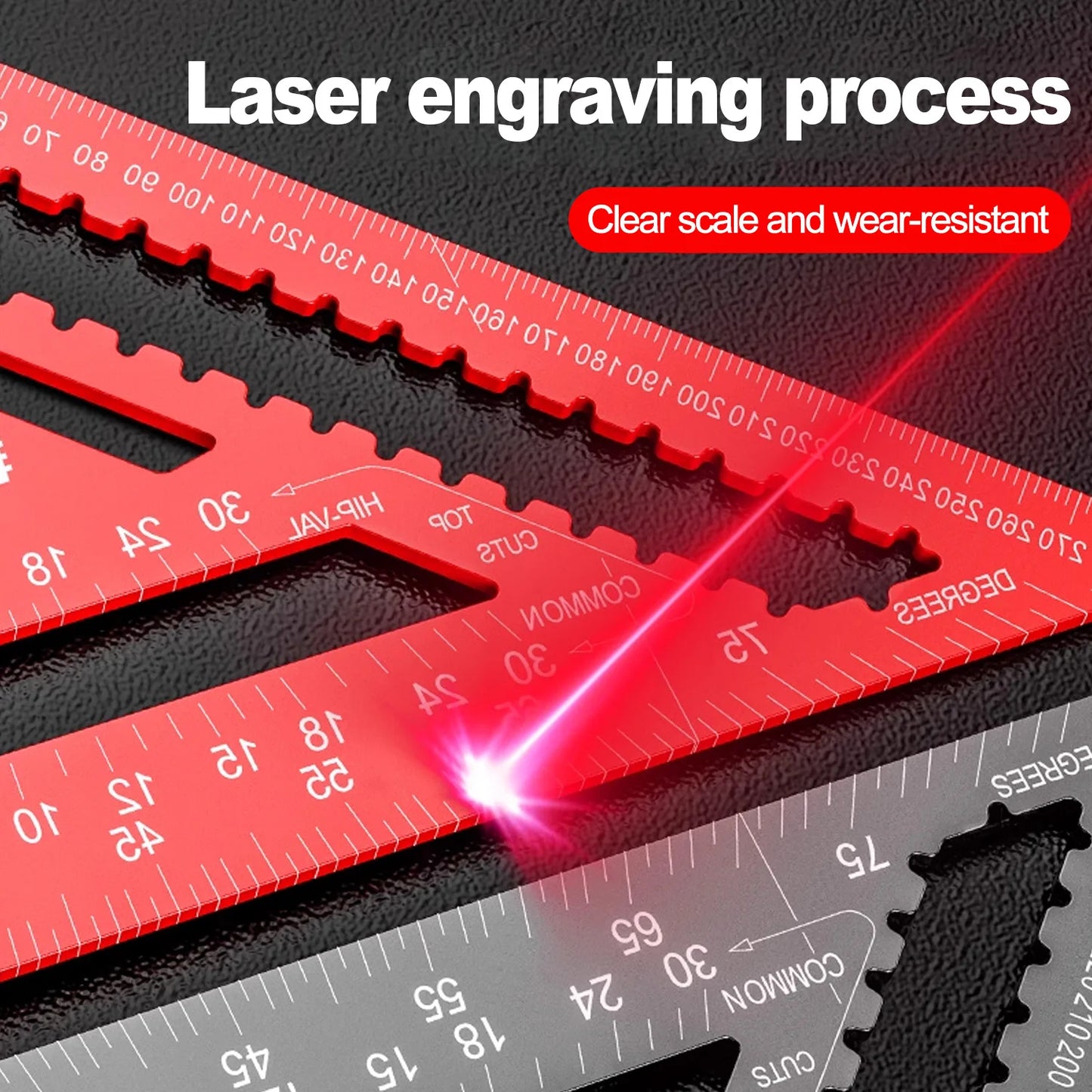 PROMASTERTOOL™ Precision Triangle Ruler – Aluminum Alloy Angle & Layout Gauge