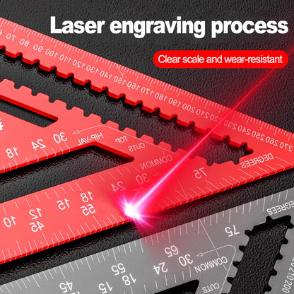 PROMASTERTOOL™ Precision Triangle Ruler – Aluminum Alloy Angle & Layout Gauge