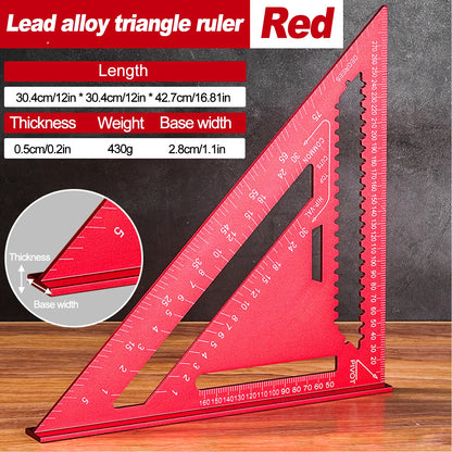 PROMASTERTOOL™ Precision Triangle Ruler – Aluminum Alloy Angle & Layout Gauge