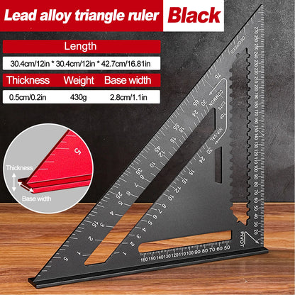 PROMASTERTOOL™ Precision Triangle Ruler – Aluminum Alloy Angle & Layout Gauge