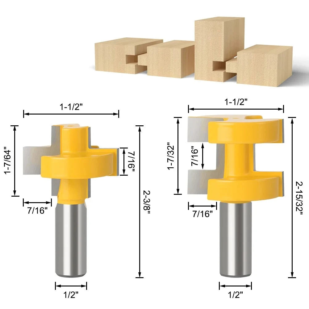 PROMASTERTOOL™ Tongue＆Groove Assembles Cover 1-1/2 Router Bit