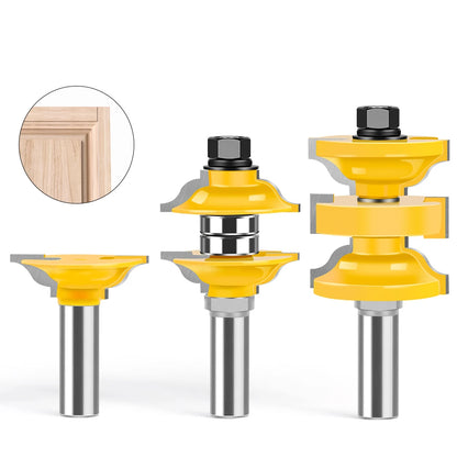 PROMASTERTOOL™ Ogee Matched Interior Door Router Bit Set 1/2" Shank