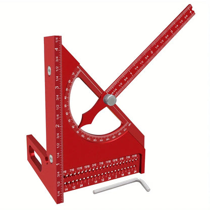 PROMASTERTOOL™ 180° Adjustable Carpenter’s Square – Aluminum Angle & Layout Guide