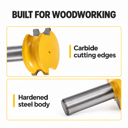 Close-up of carbide cutting edges and hardened steel body