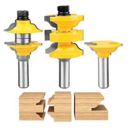 PROMASTERTOOL™ Ogee Matched Interior Door Router Bit Set 1/2" Shank