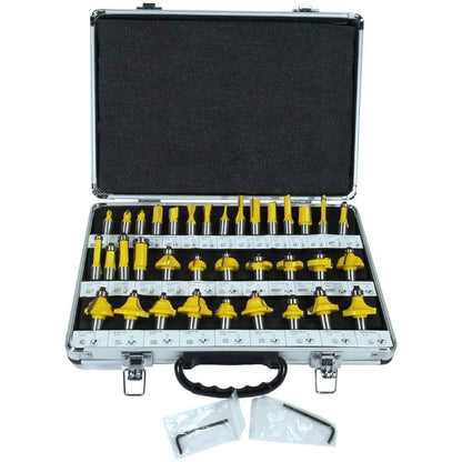 PROMASTERTOOL™ 35 Piece Router Bit Set - 1/4 inch Shank