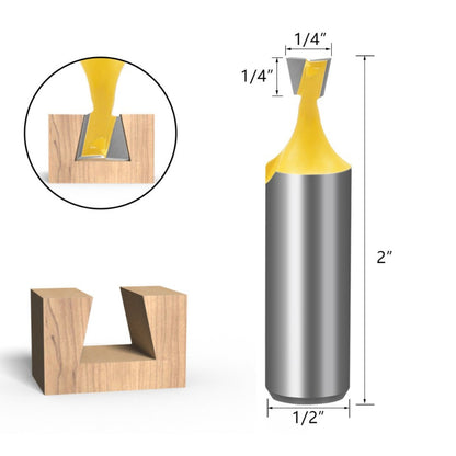 PROMASTERTOOL™ Dovetail Router Bits - 1/2" Shank