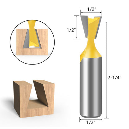 PROMASTERTOOL™ Dovetail Router Bits - 1/2" Shank