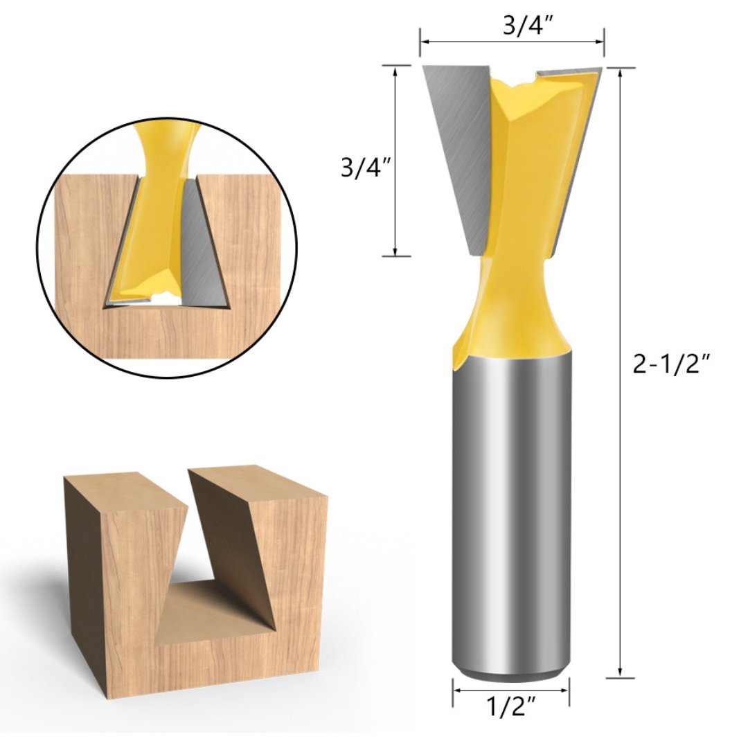 PROMASTERTOOL™ Dovetail Router Bits - 1/2" Shank