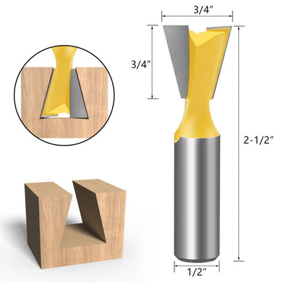 PROMASTERTOOL™ Dovetail Router Bits - 1/2" Shank