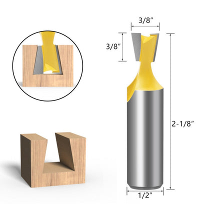 PROMASTERTOOL™ Dovetail Router Bits - 1/2" Shank