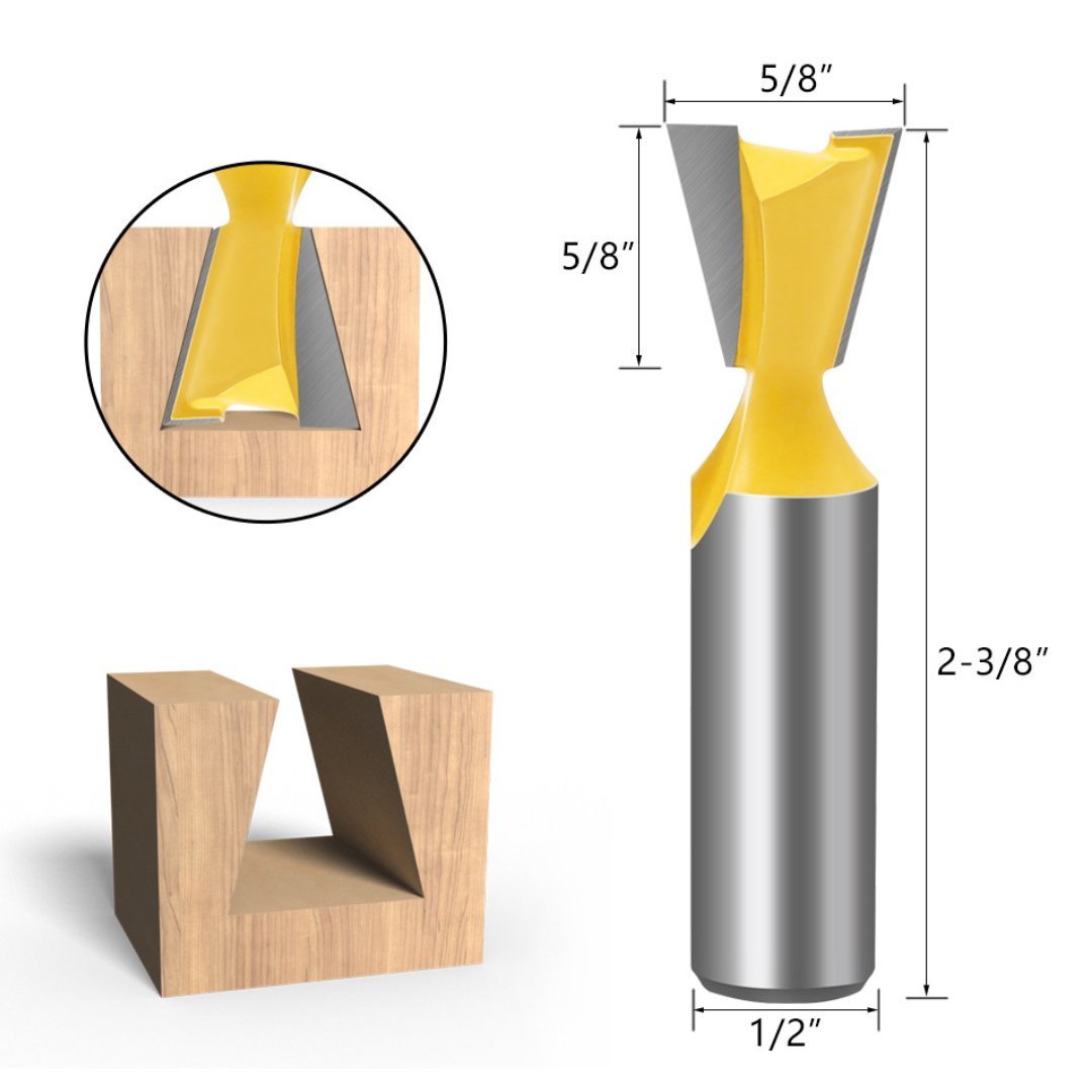 PROMASTERTOOL™ Dovetail Router Bits - 1/2" Shank