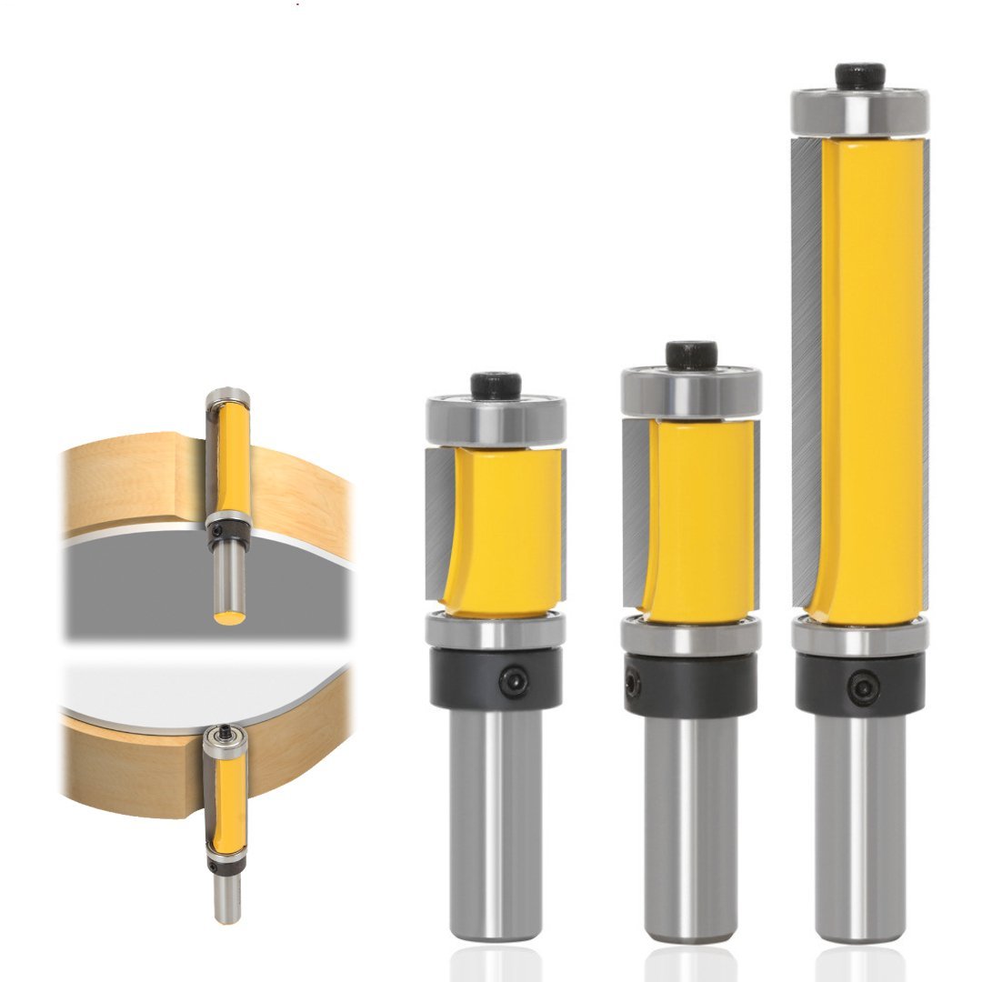 PROMASTERTOOL™ Template & Flush Trim Double Bearing Router Bits - 1/2" Shank